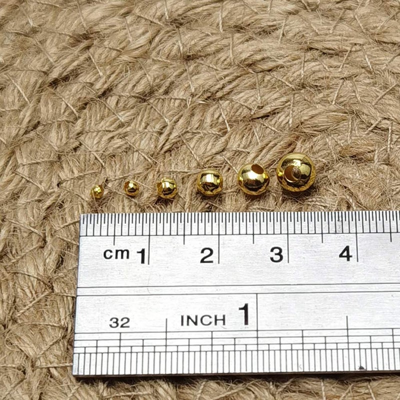 Chenkou Craft 1Box 1950pcs Assorted of 6 Sizes Metal Tinny Spacer Beads Jewelry Making Supplies (Gold, Mix) - Image 5